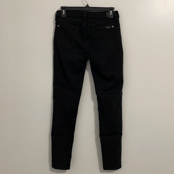 7 For All Mankind B(Air) Ankle Skinny Black Jeans - Picture 6 of 11